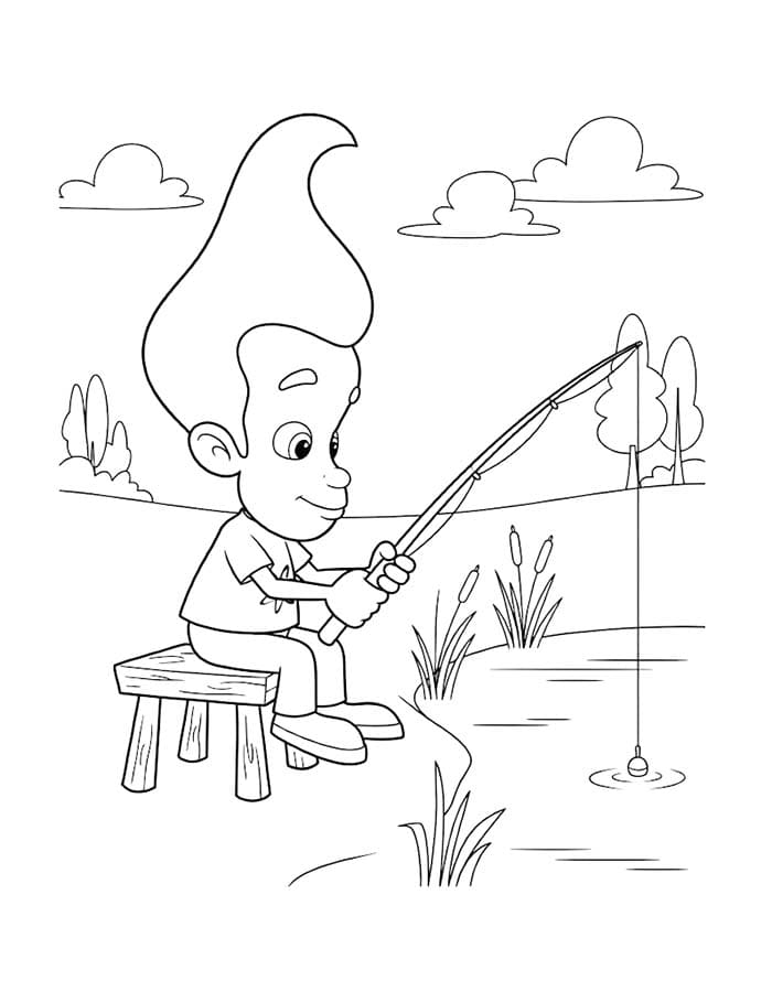 Jimmy Neutron afdrukbaar eenvoudig
