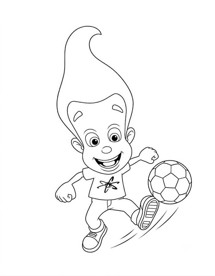 Jimmy Neutron afdrukbaar voor kinderen