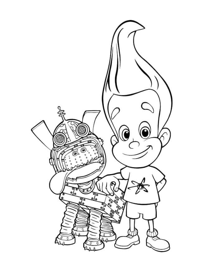 Jimmy Neutron gratis afdrukbaar simpel
