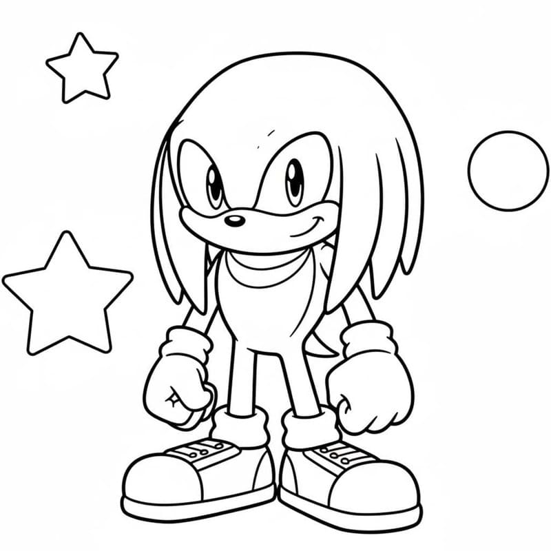 Knuckles afdrukbaar voor kinderen