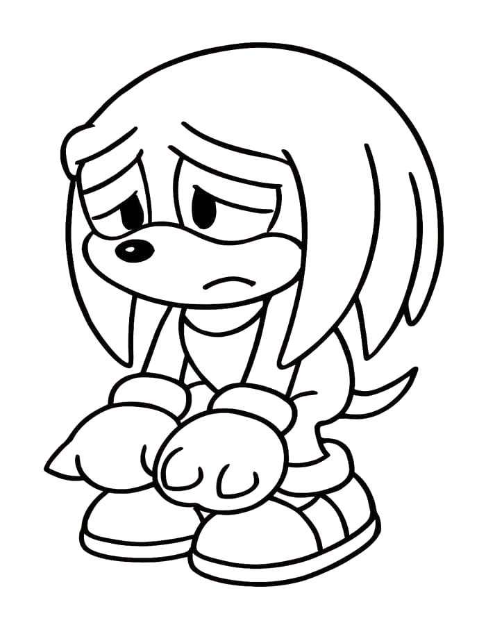 Knuckles gratis afdrukbaar basis