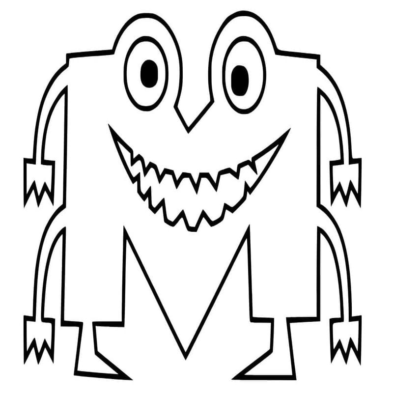 Letter M afdrukbaar