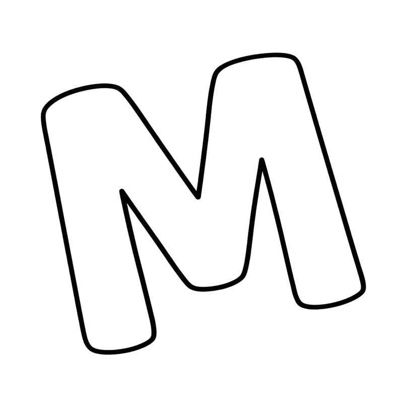 Letter M afdrukbaar voor kinderen