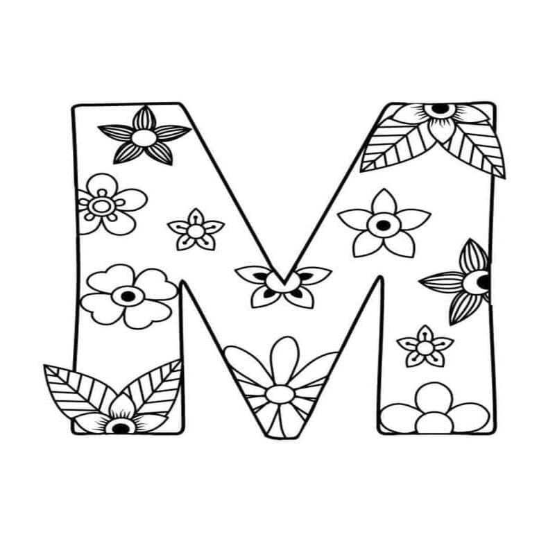 Letter M gratis simpel