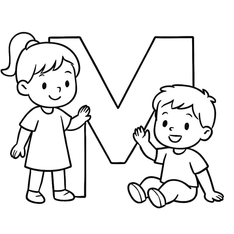 Letter M voor kinderen