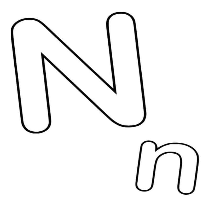 Letter N gratis basis