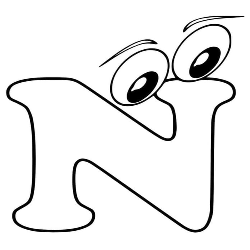 Letter N gratis eenvoudig