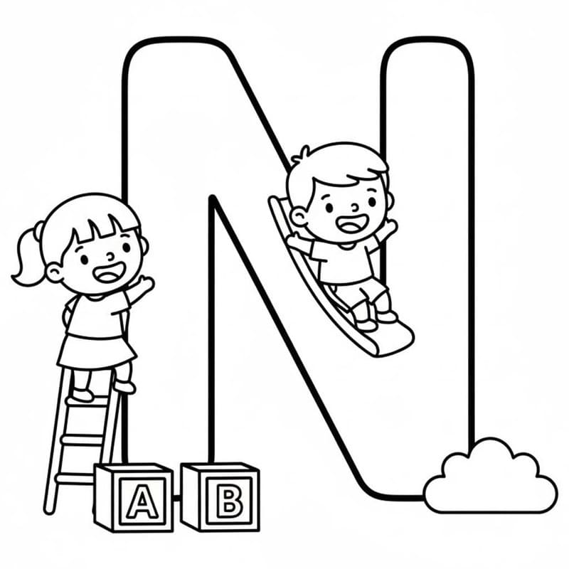 Letter N gratis