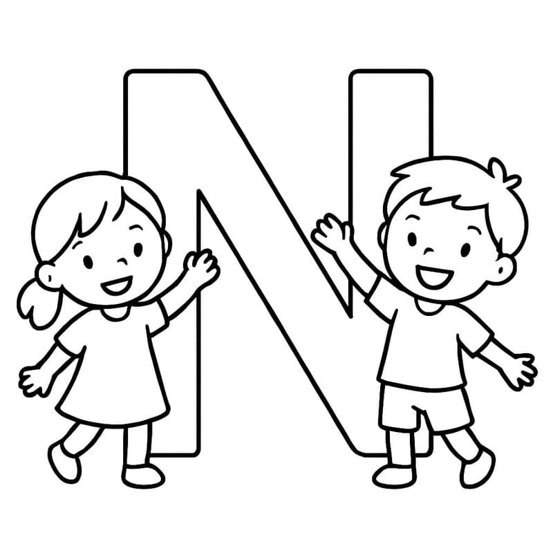 Letter N voor kinderen
