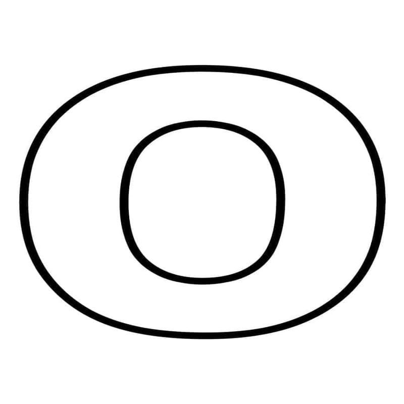 Letter O afdrukbaar basis
