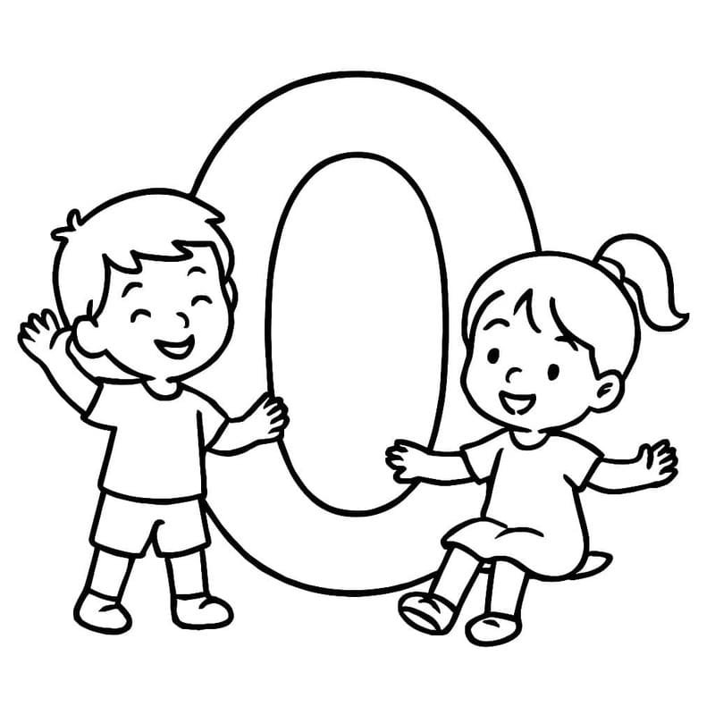 Letter O afdrukbaar