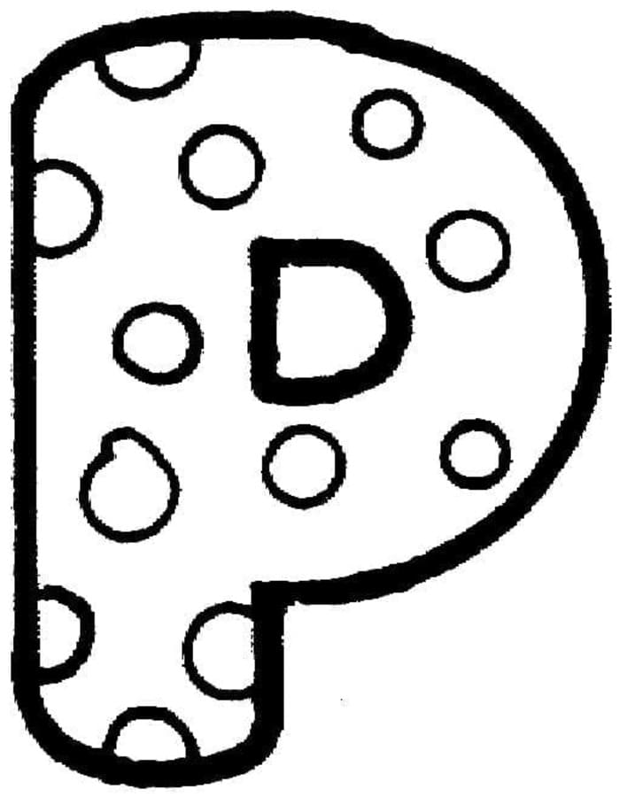 Letter P afdrukbaar simpel
