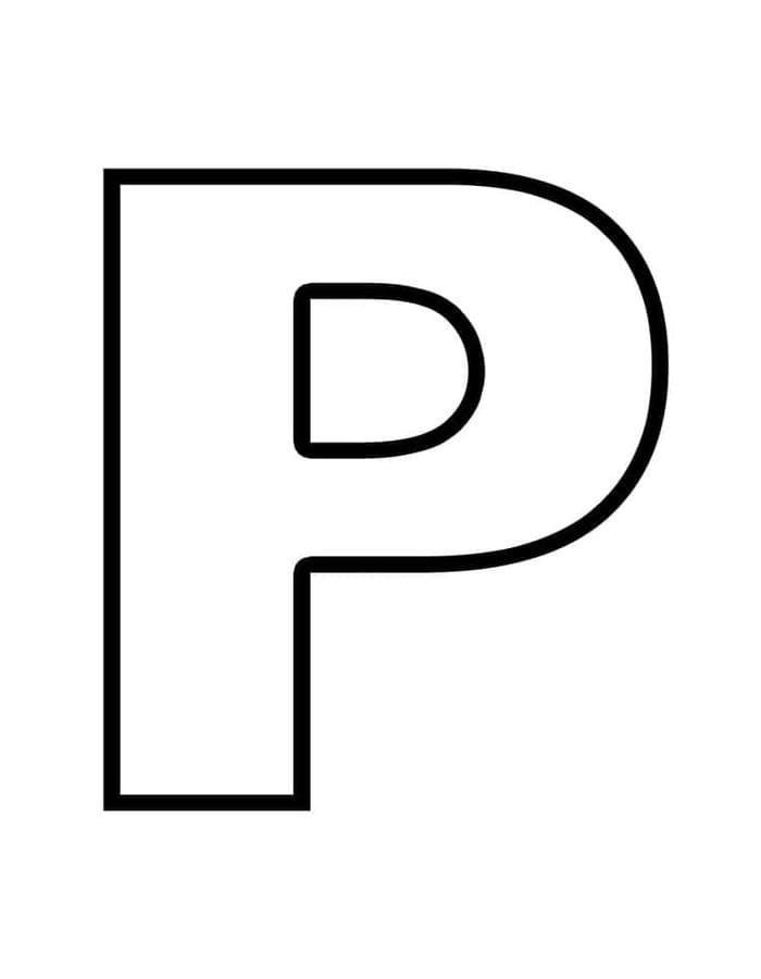 Letter P gratis afdrukbaar
