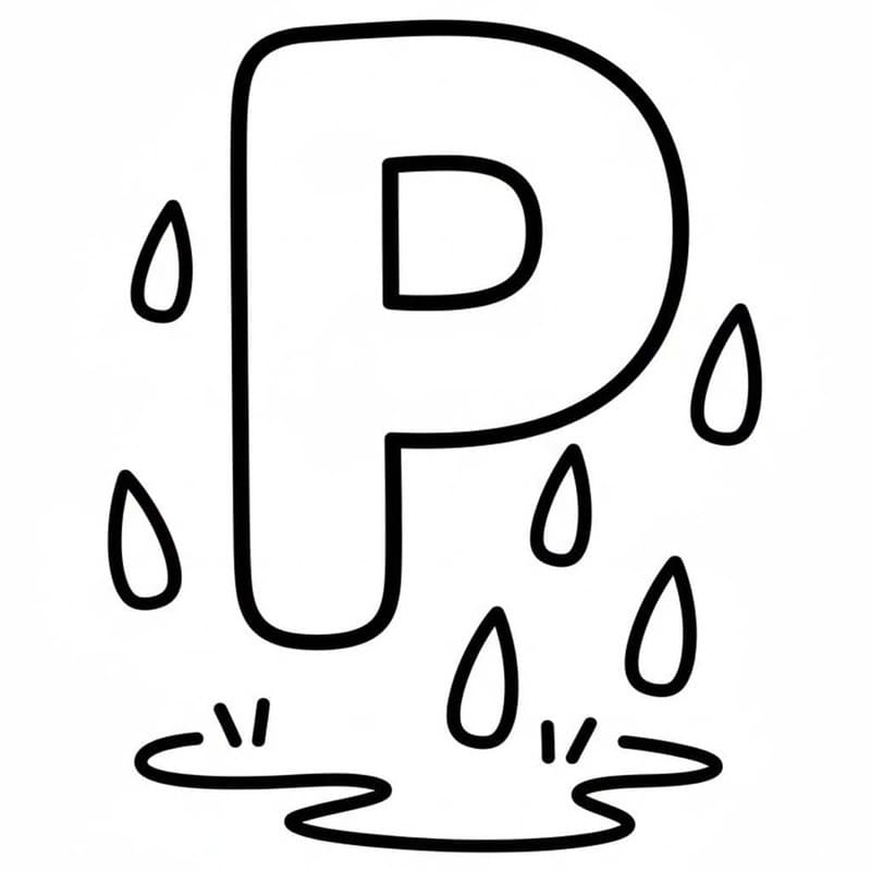 Letter P gratis eenvoudig