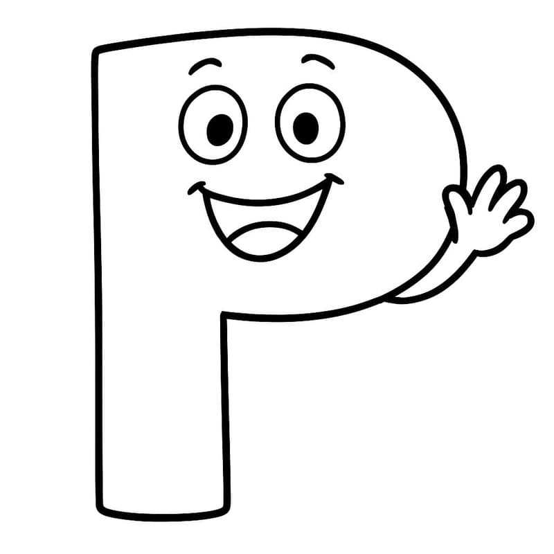 Letter P gratis simpel