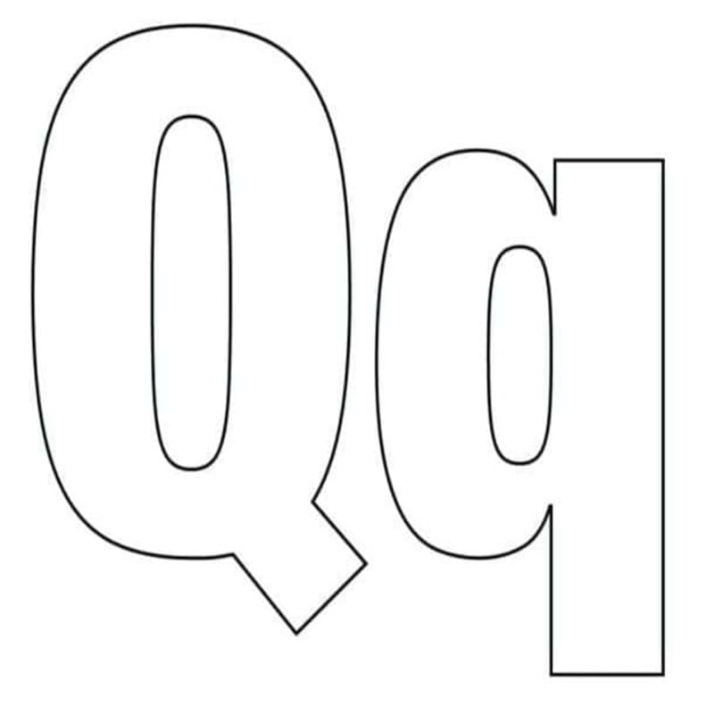 Letter Q afdrukbaar basis
