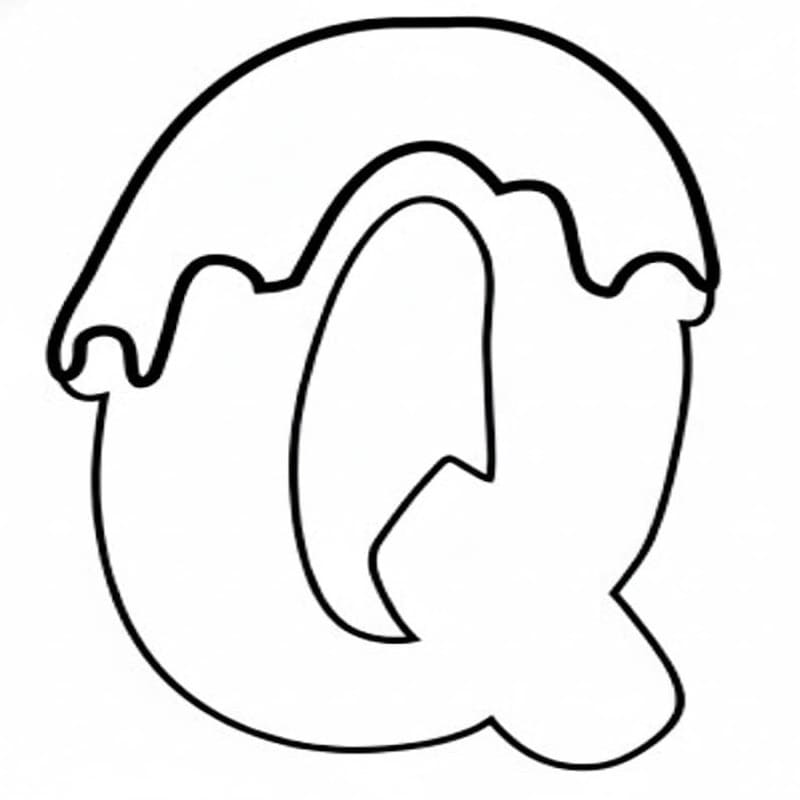 Letter Q afdrukbaar