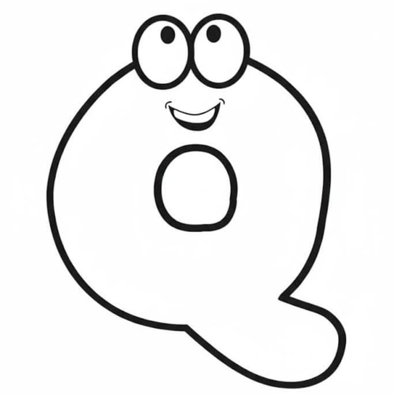 Letter Q afdrukbaar voor kinderen