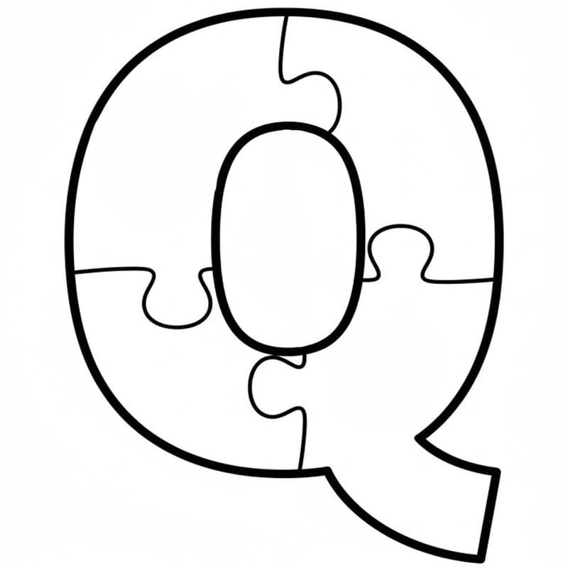 Letter Q gratis eenvoudig