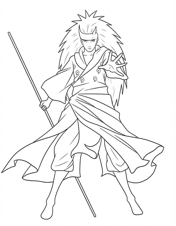 Madara Uchiha gratis afdrukbaar voor kinderen