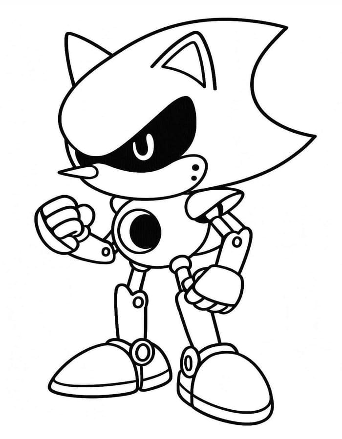 Metal Sonic afdrukbaar basis