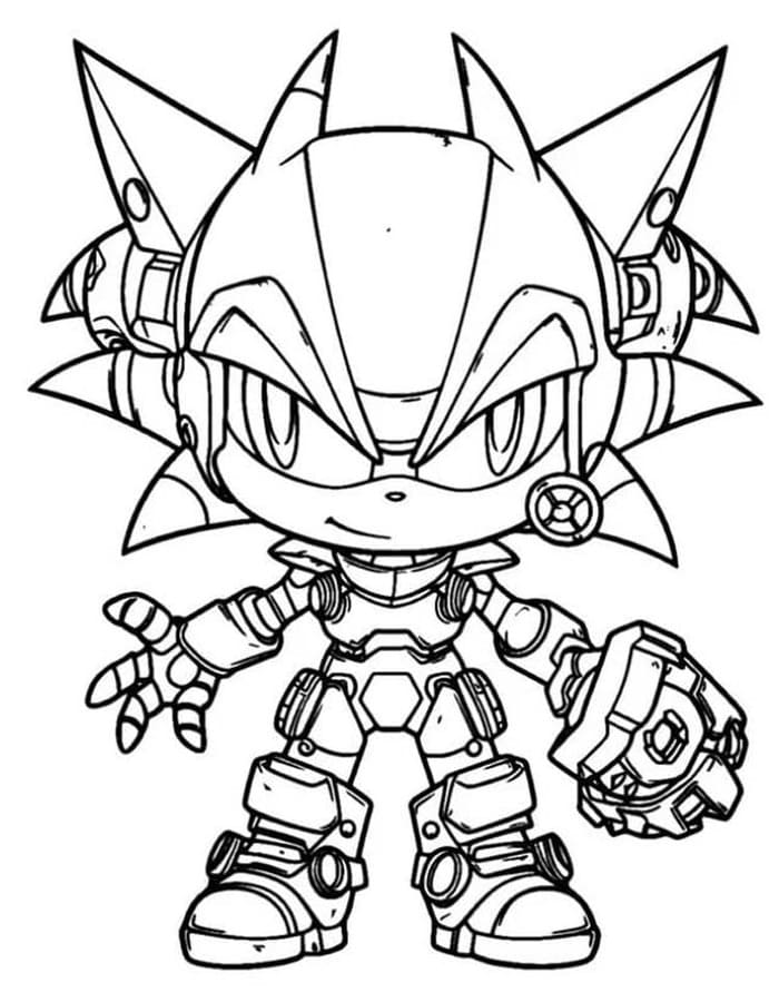 Metal Sonic afdrukbaar eenvoudig