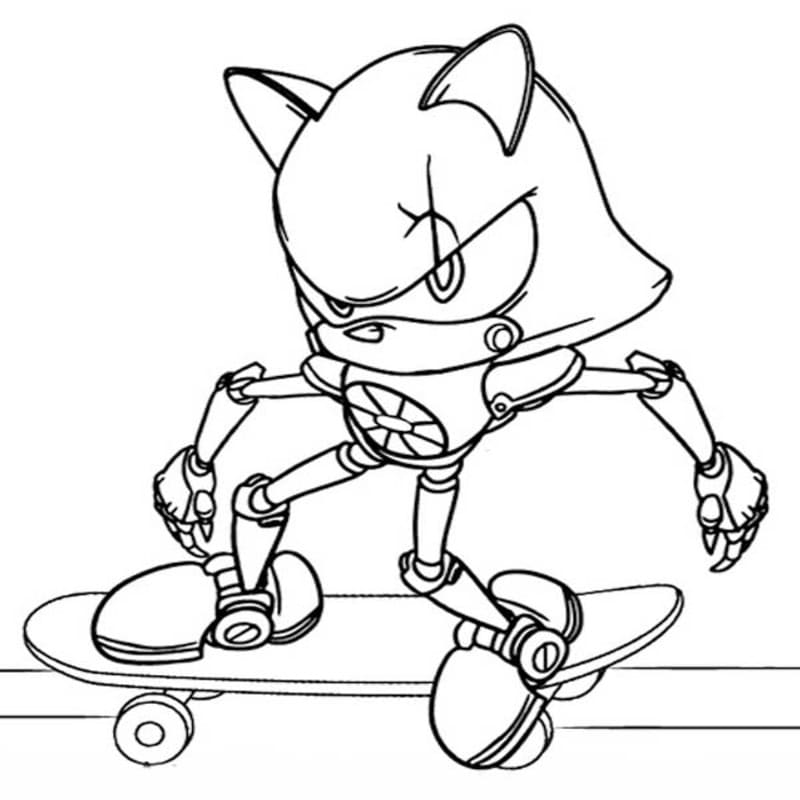 Metal Sonic afdrukbaar voor kinderen