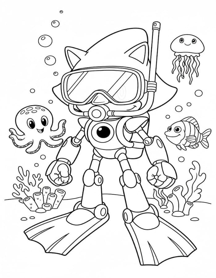 Metal Sonic gratis afdrukbaar eenvoudig