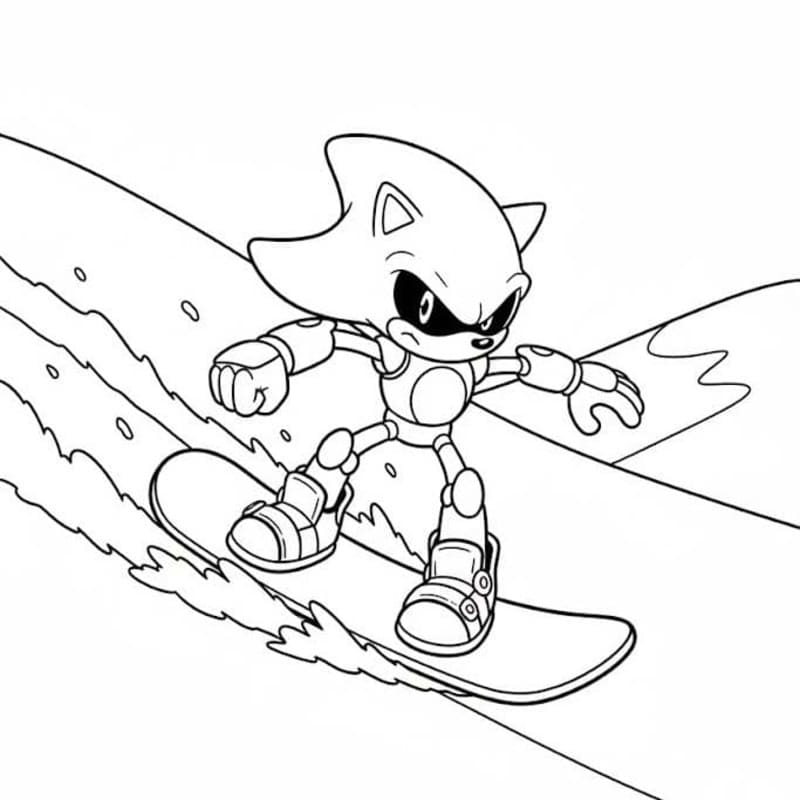 Metal Sonic gratis afdrukbaar voor kinderen