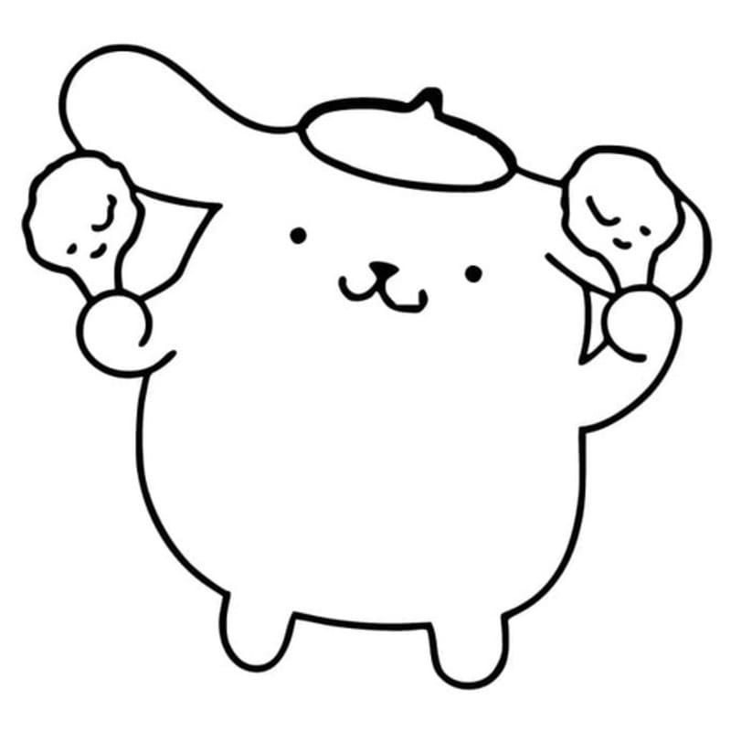Pompompurin afdrukbaar basis