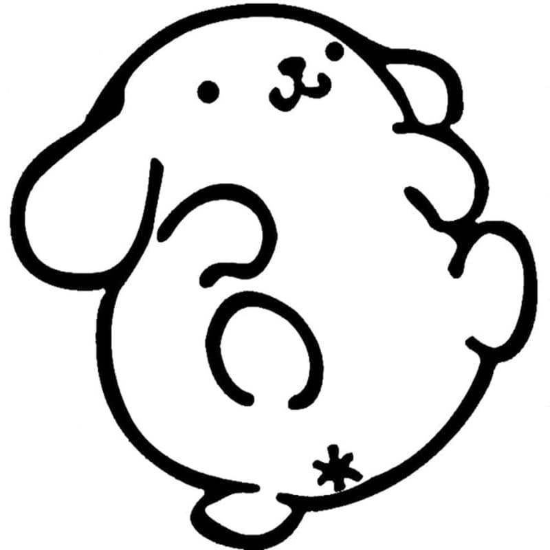 Pompompurin afdrukbaar simpel