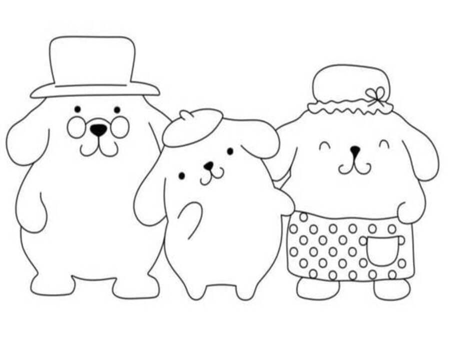 Pompompurin gratis afdrukbaar basis