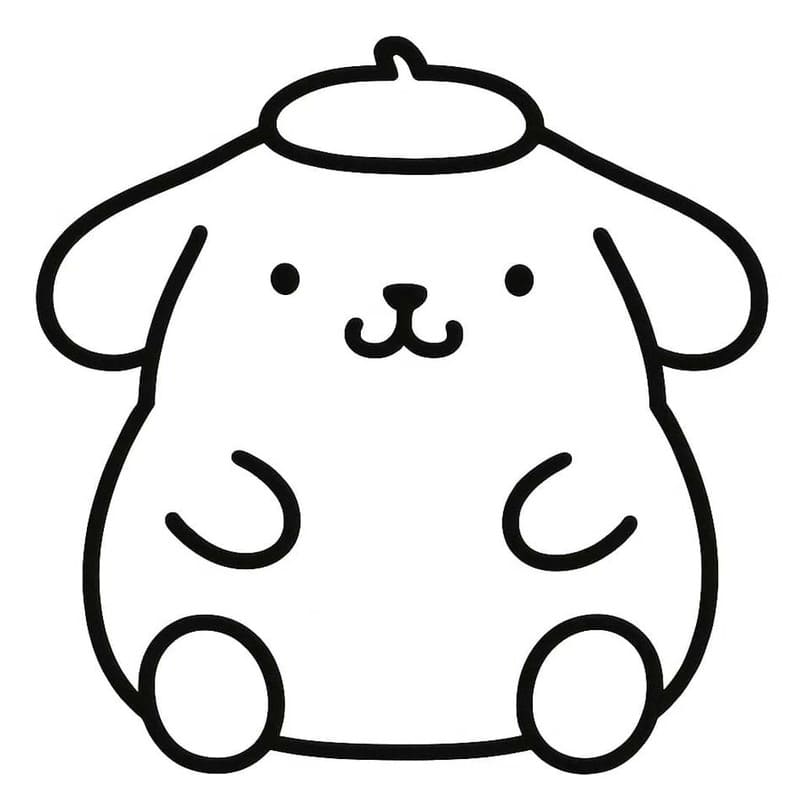 Pompompurin gratis afdrukbaar eenvoudig