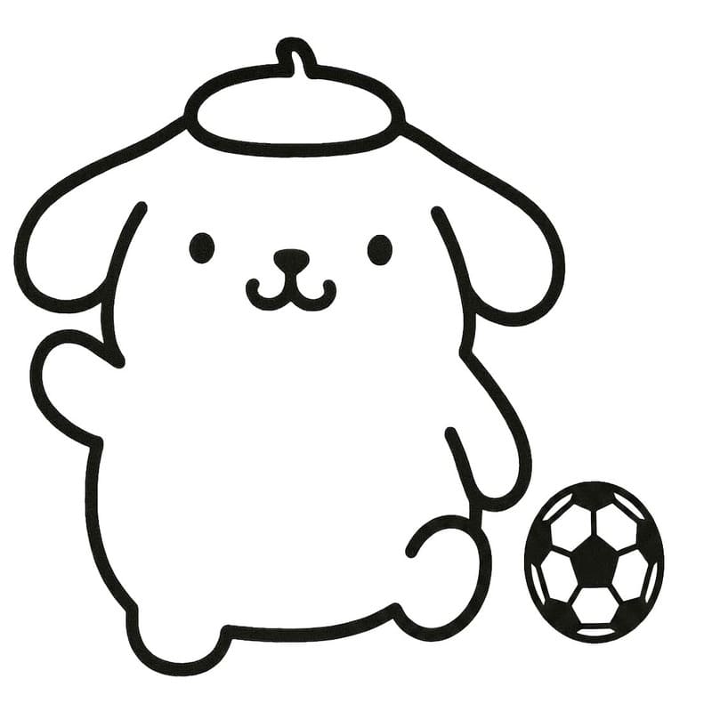 Pompompurin gratis afdrukbaar