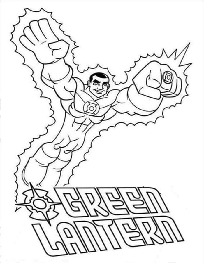 Tekenen Green Lantern afdrukbaar