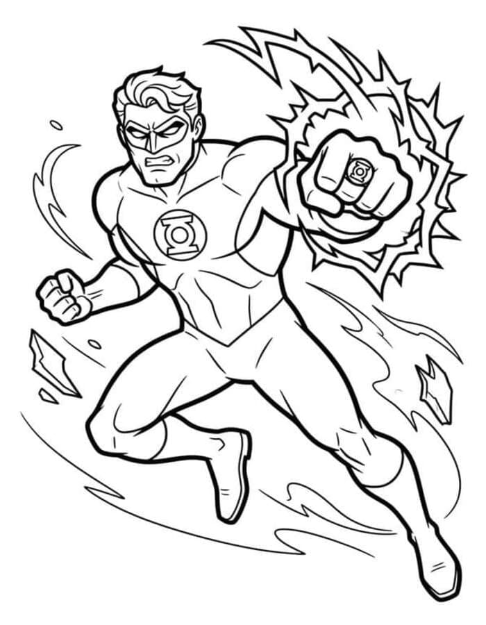 Tekenen Green Lantern basis
