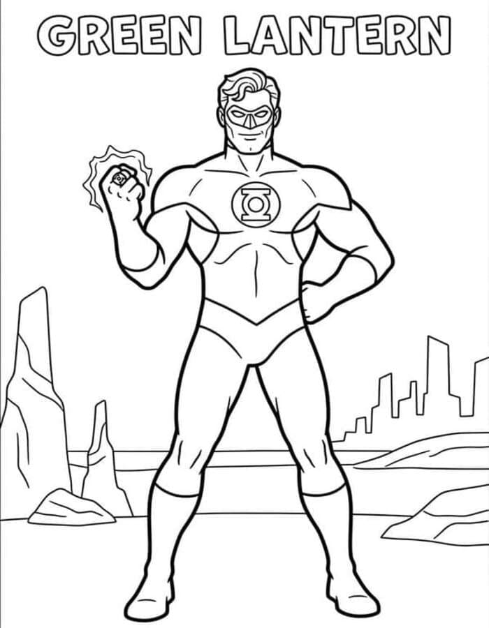 Tekenen Green Lantern eenvoudig