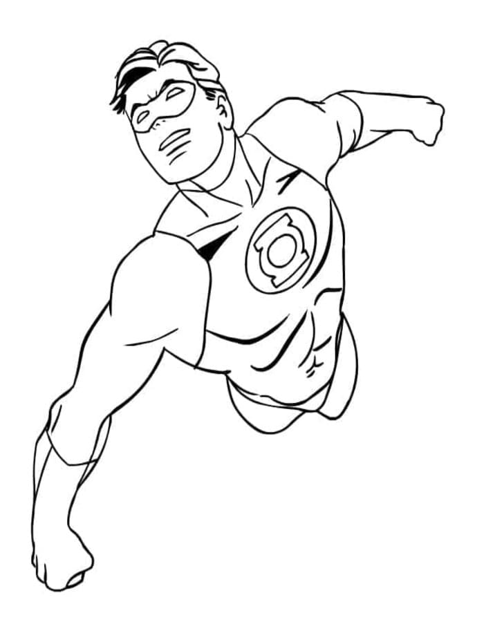Tekenen Green Lantern gratis afdrukbaar basis