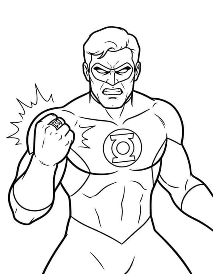 Tekenen Green Lantern gratis basis