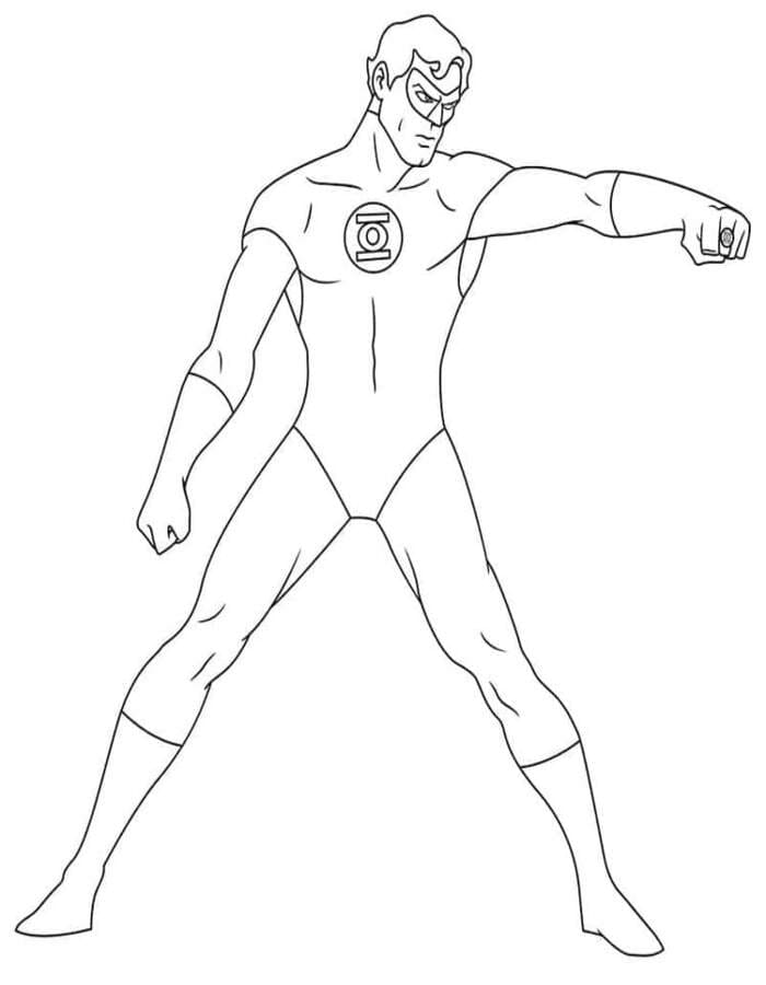 Tekenen Green Lantern gratis eenvoudig