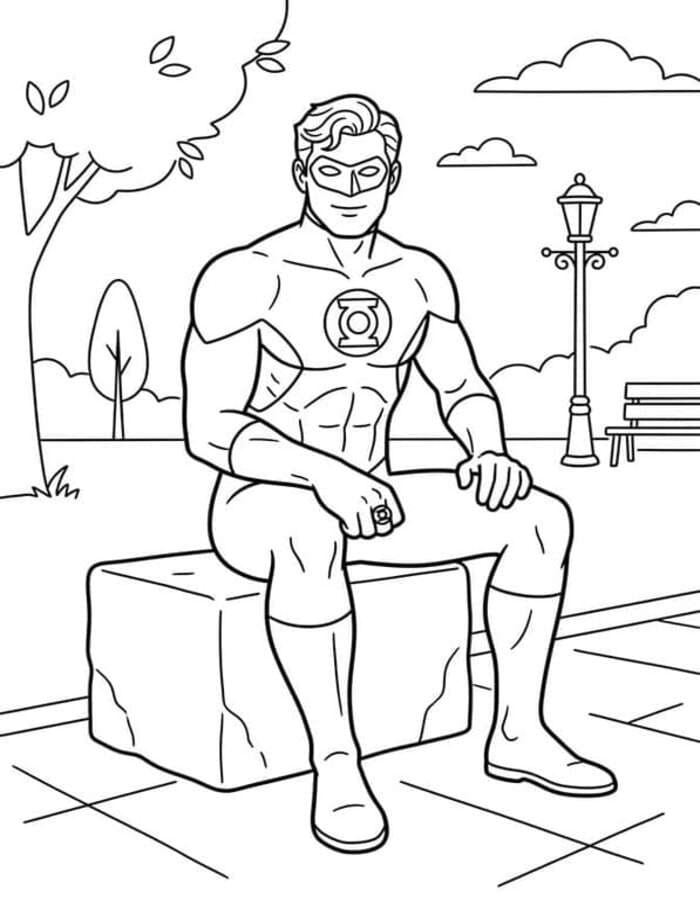 Tekenen Green Lantern gratis