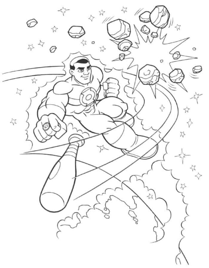 Tekenen Green Lantern gratis simpel