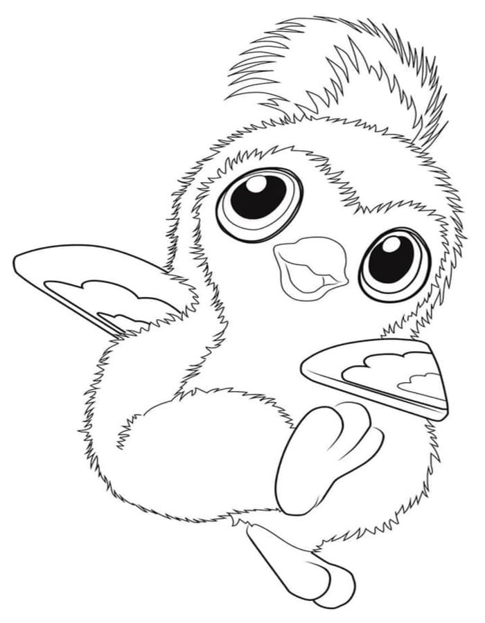 Tekenen Hatchimals gratis afdrukbaar simpel