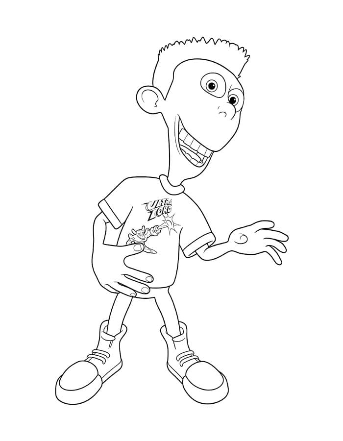 Tekenen Jimmy Neutron afdrukbaar voor kinderen