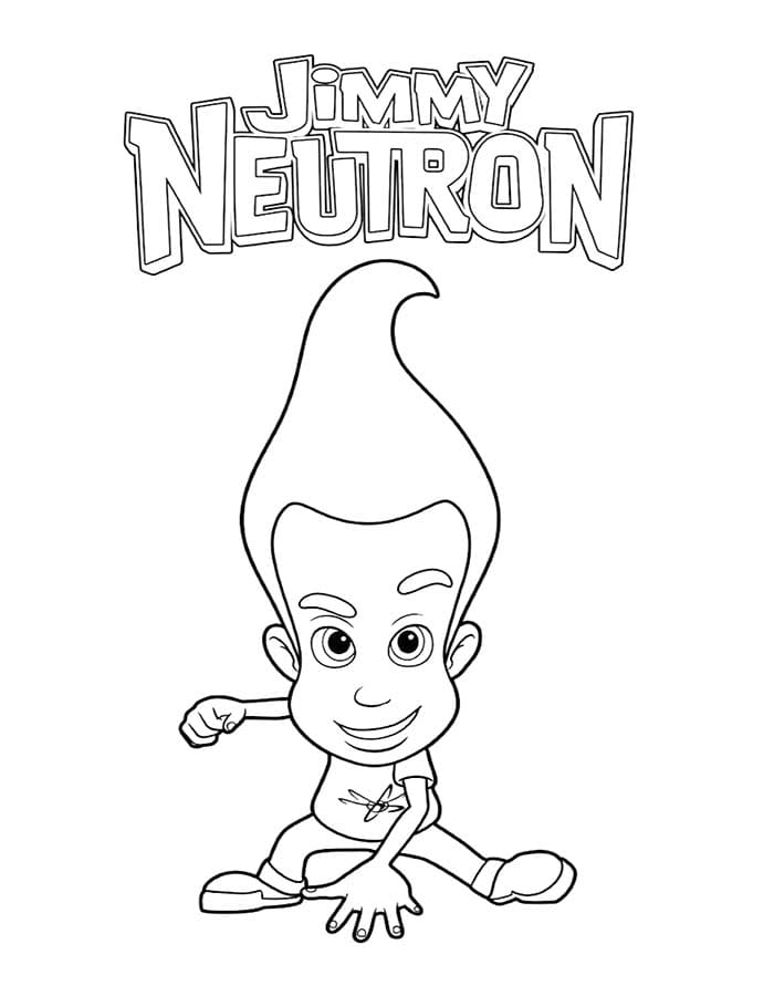 Tekenen Jimmy Neutron gratis afdrukbaar basis