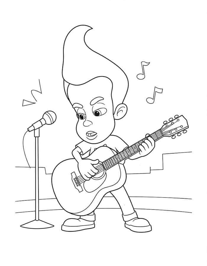 Tekenen Jimmy Neutron gratis afdrukbaar eenvoudig
