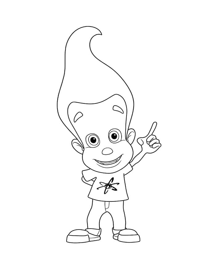 Tekenen Jimmy Neutron gratis afdrukbaar