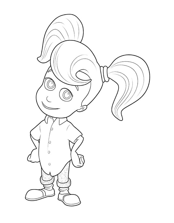 Tekenen Jimmy Neutron gratis afdrukbaar simpel