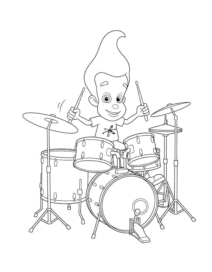 Tekenen Jimmy Neutron gratis voor kinderen