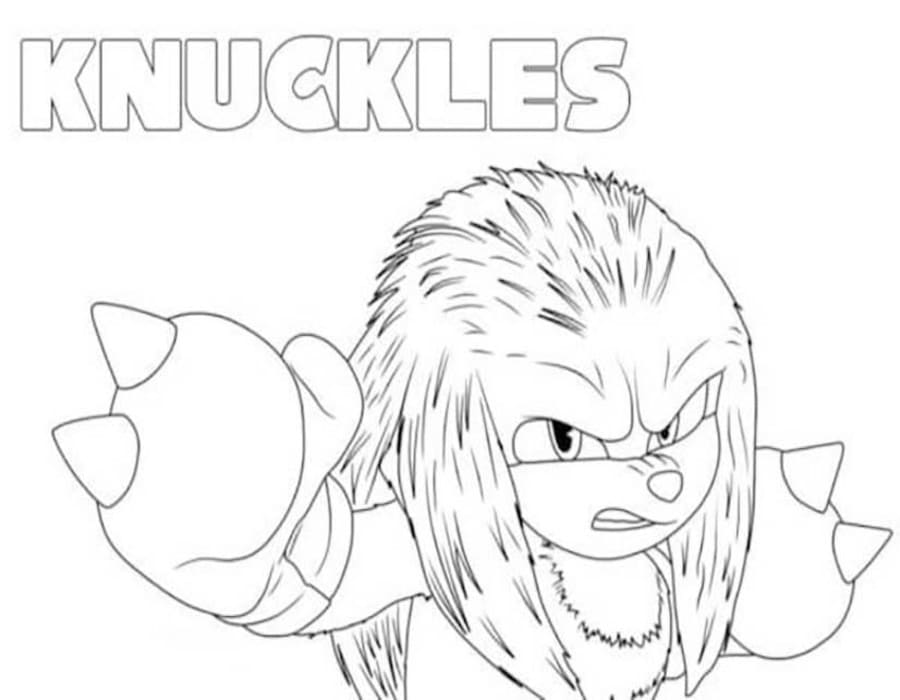 Tekenen Knuckles afdrukbaar basis